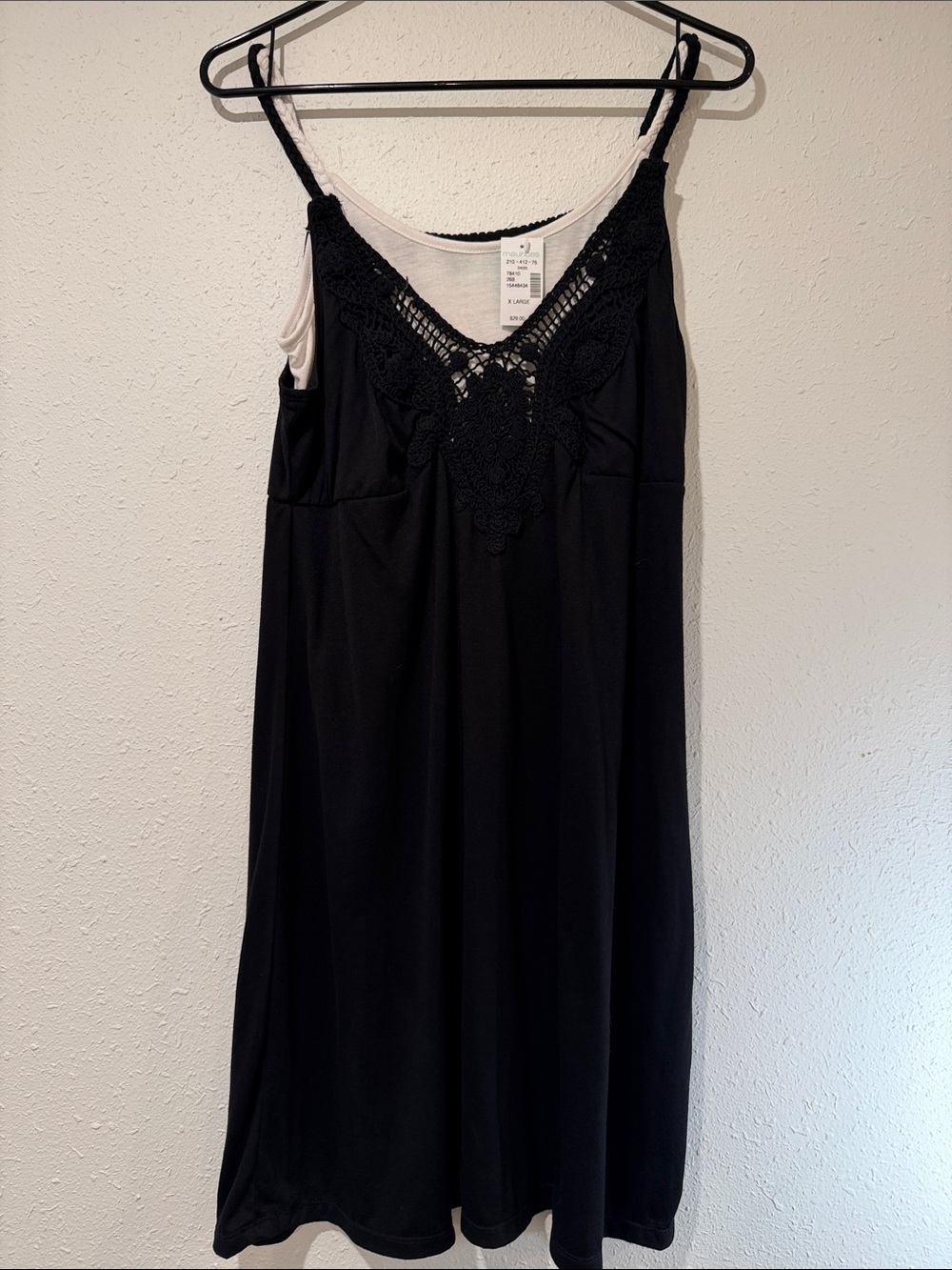 Maurices Black Lace-Trim Slip Dress